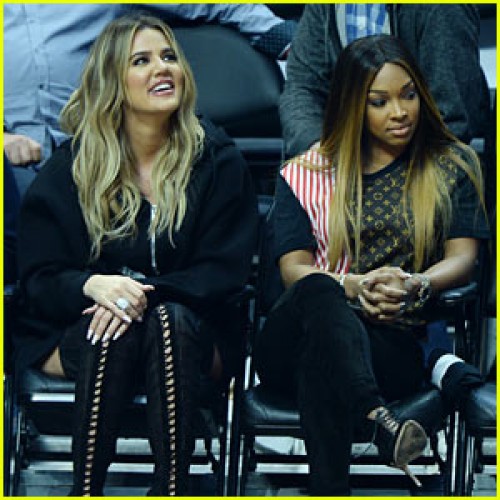 Khloe & Kourtney Kardashian Sit Courtside With Kris Jenner At Tristan Thompson Cavaliers Game